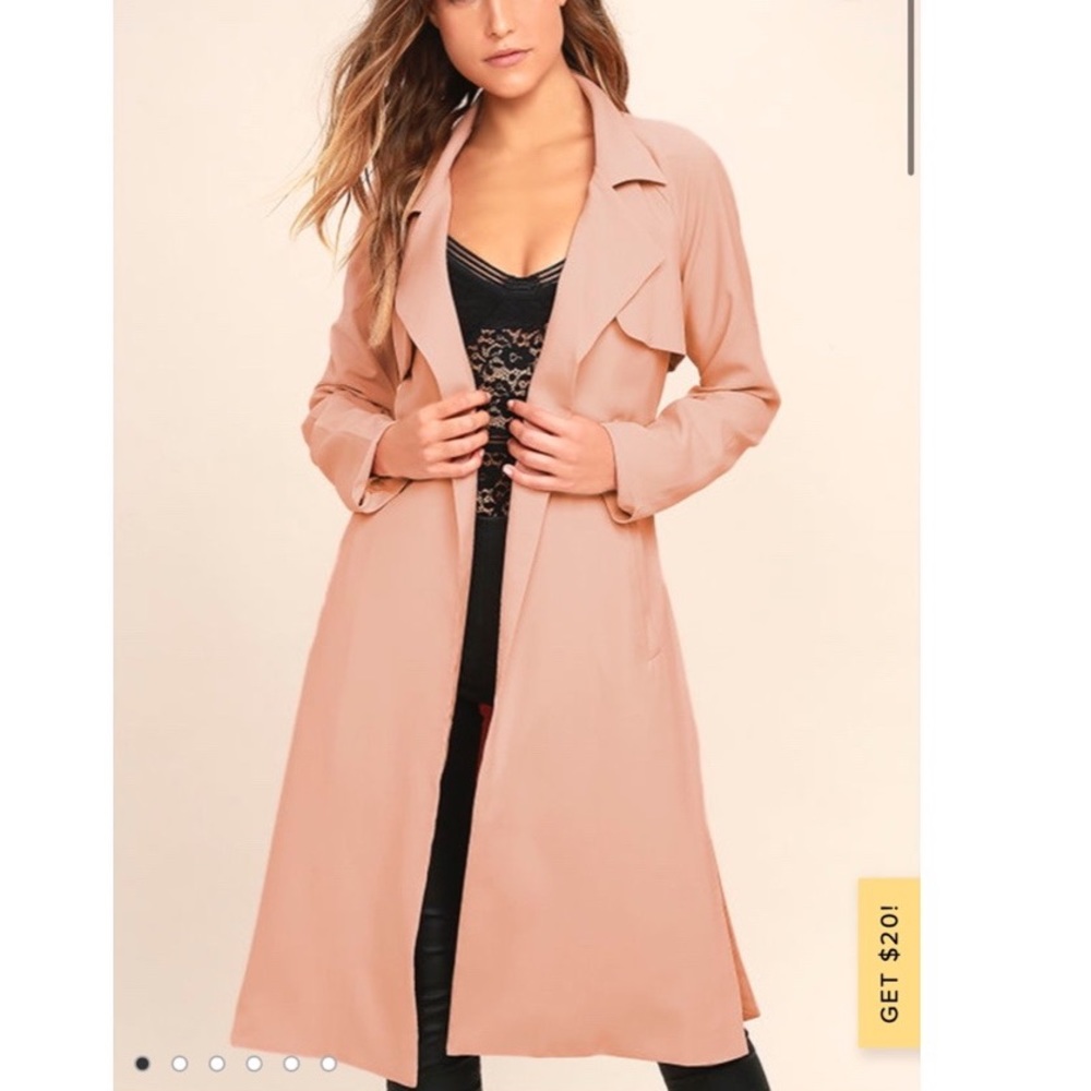 J.O.A. Blissful Blush Pink Trench Coat